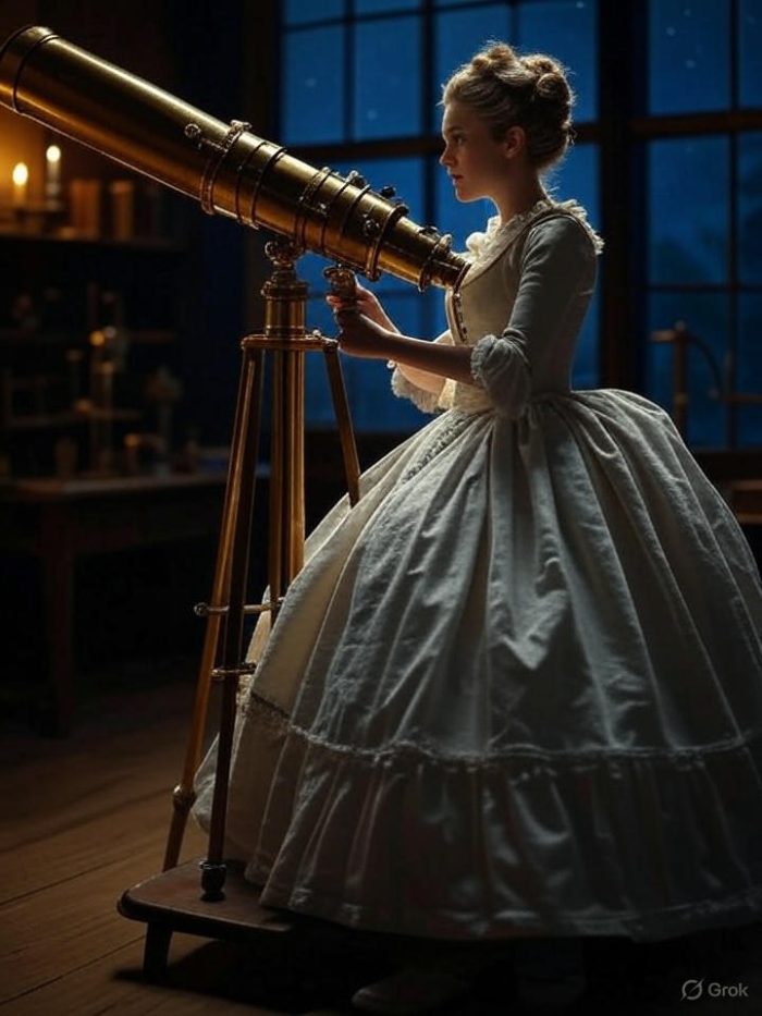 Die Kometenjägerin im Mieder